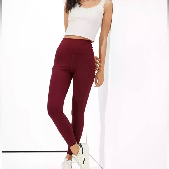 AE The Everything Pocket Highest Waist Legging Maroon - Picture 2 of 15